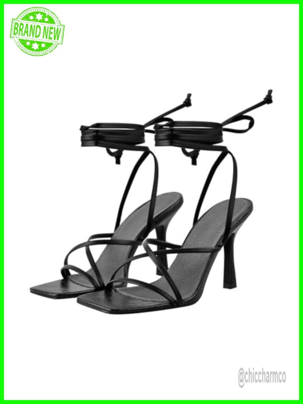 Women's Stiletto High Heel Strappy Lace Up Sandals